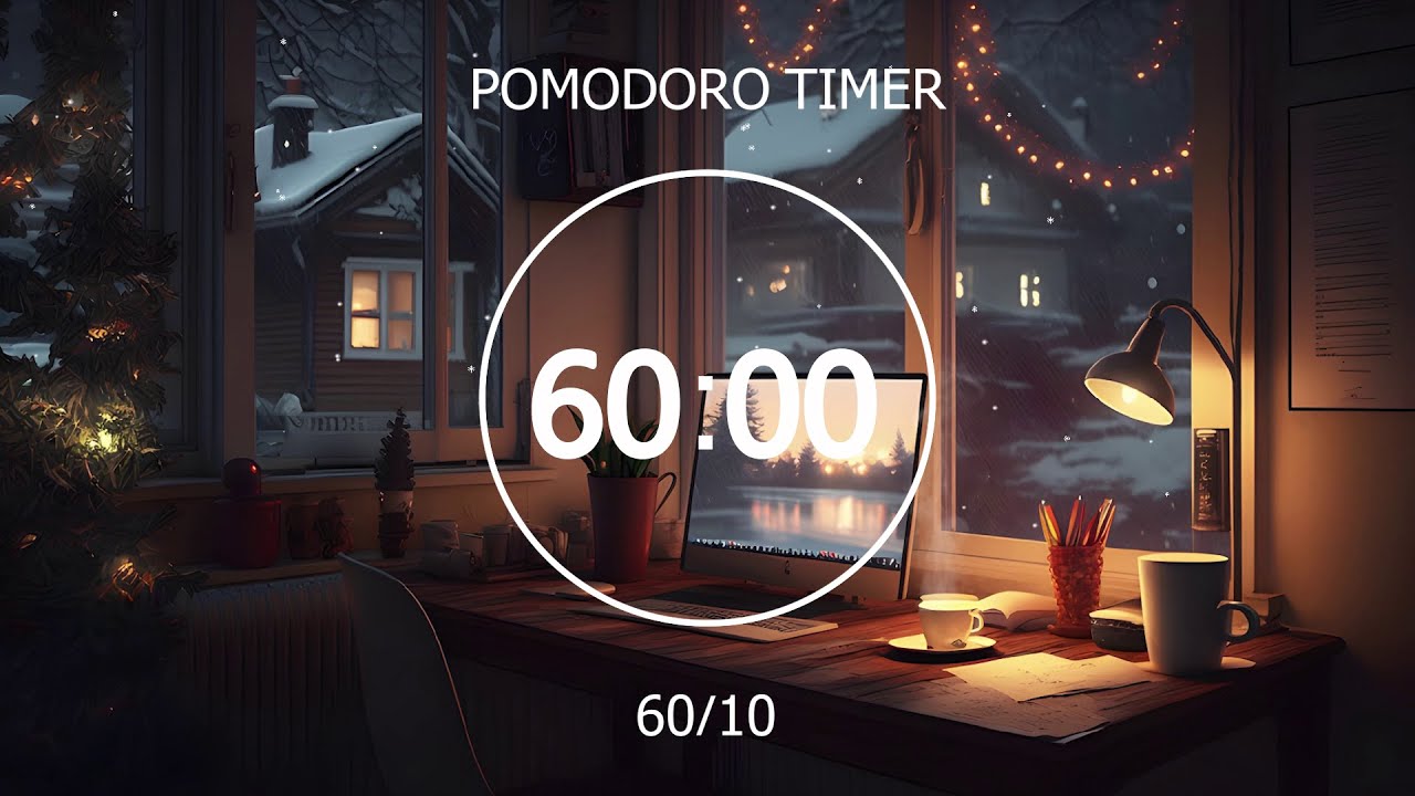 60/10 Pomodoro Timer ★︎ Lofi Music Chill And Rain Sound, Deep Focus Study and Work ★︎ Focus Station
