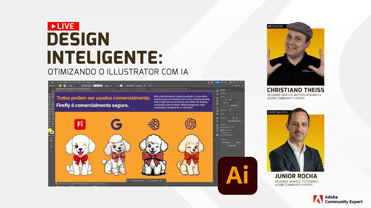 Design inteligente - Otimizando o Illustrator com IA no Illustrator