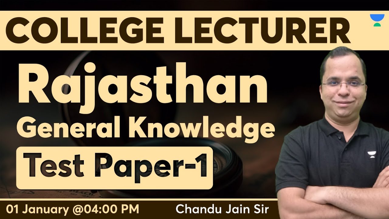 Rajasthan GK | Test Paper 1 Rajasthan GK | College Lecturer | Chandu Sir