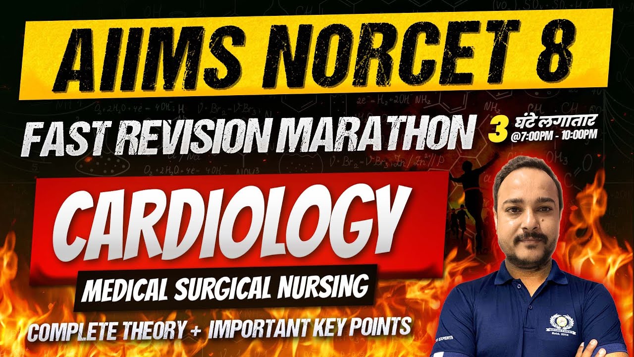 AIIMS NORCET 8 | Cardiology (MSN) | Cardiovascular System | RRB Paramedical | Fast Revision Marathon