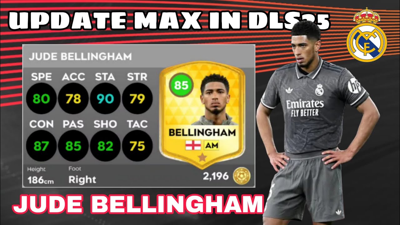 DLS 25/ N&acirc;ng cấp max tiền vệ Jude Bellingham (Upgrade max midfielder Jude Bellingham)