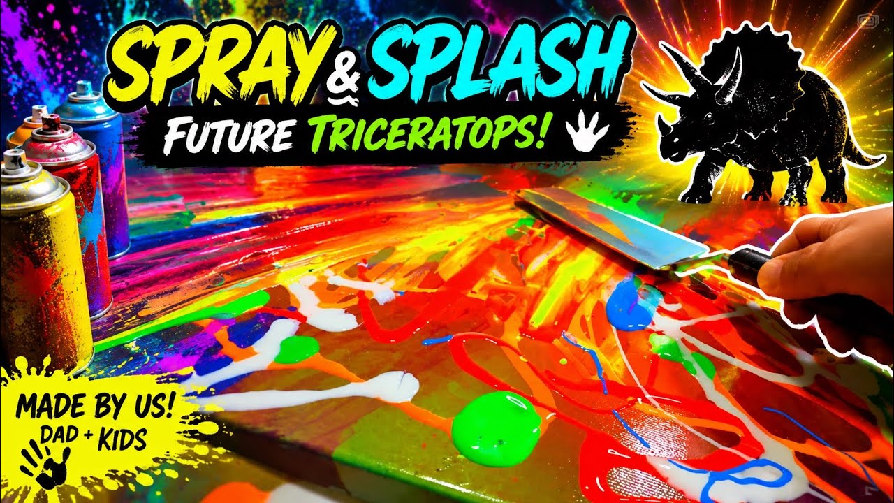 Realtime, How to create a spray paint an abstract background, fun with the kids outdoors