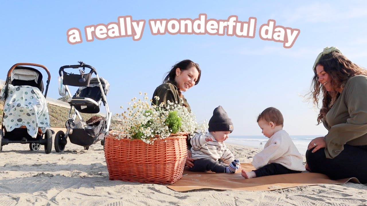 taking the babies to the beach + trying cured egg yolks!