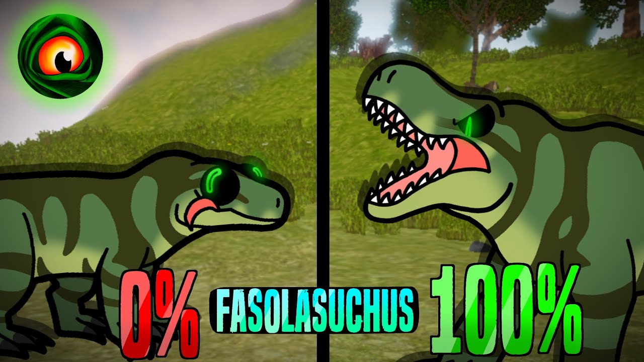Fasolasuchus del 0% a 100% de crecimiento en [The cursed isle]