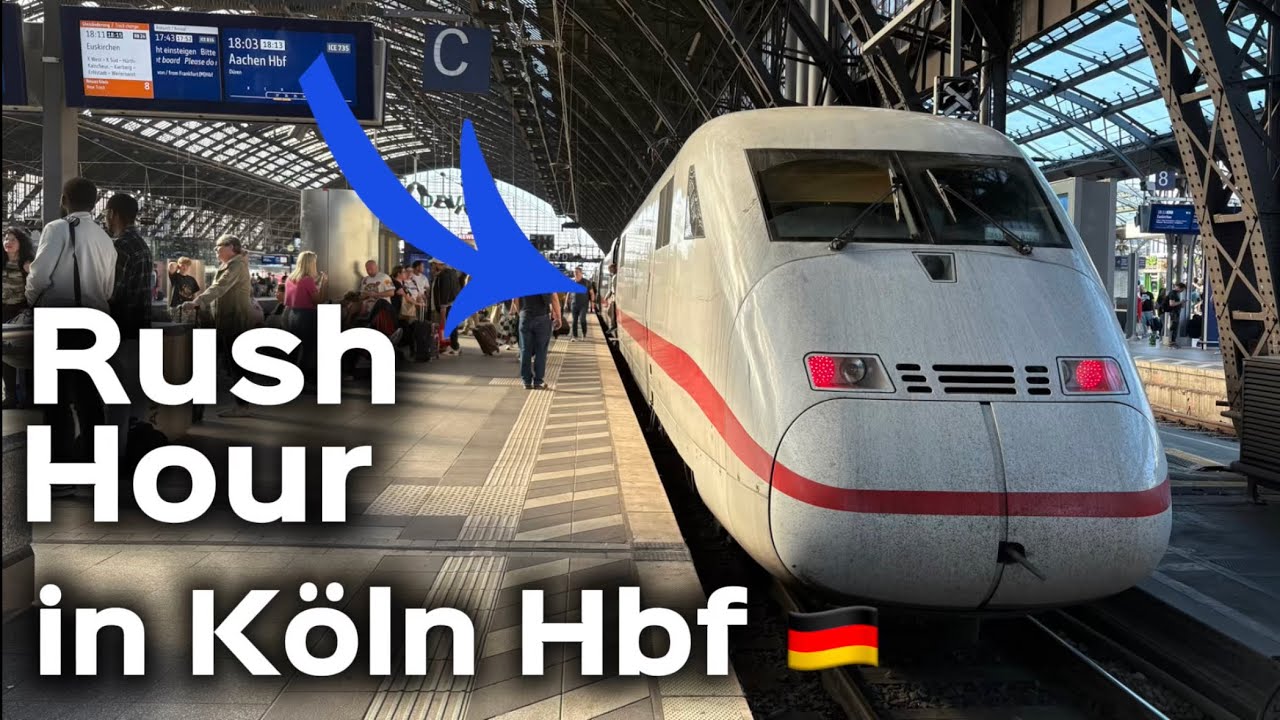Lot of Trains in Köln Hbf 🇩🇪 : ICE, Intercity, RE, Eurostar - Heavy trafic ! 🚆