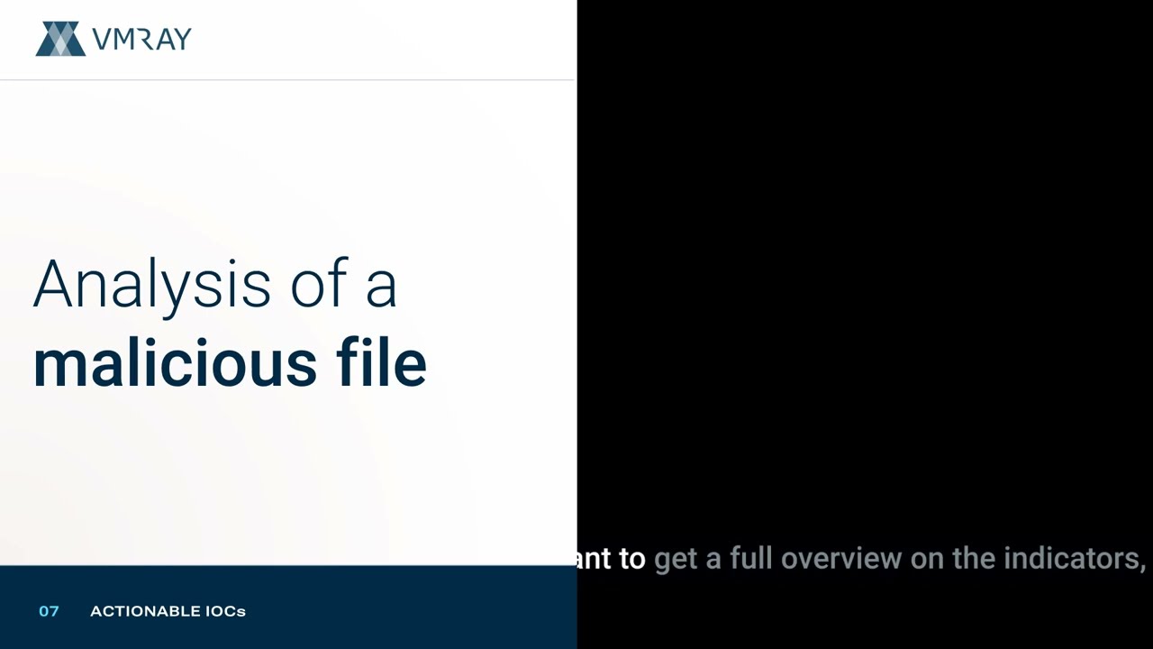 Analysis of a malicious file - IOCs (Indicators of Compromise)