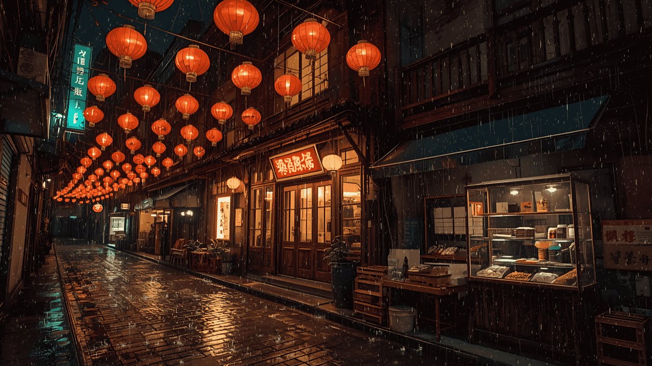 Peaceful Rainy Streets of Kyoto – Chill Lofi Music for Focus & Sleep