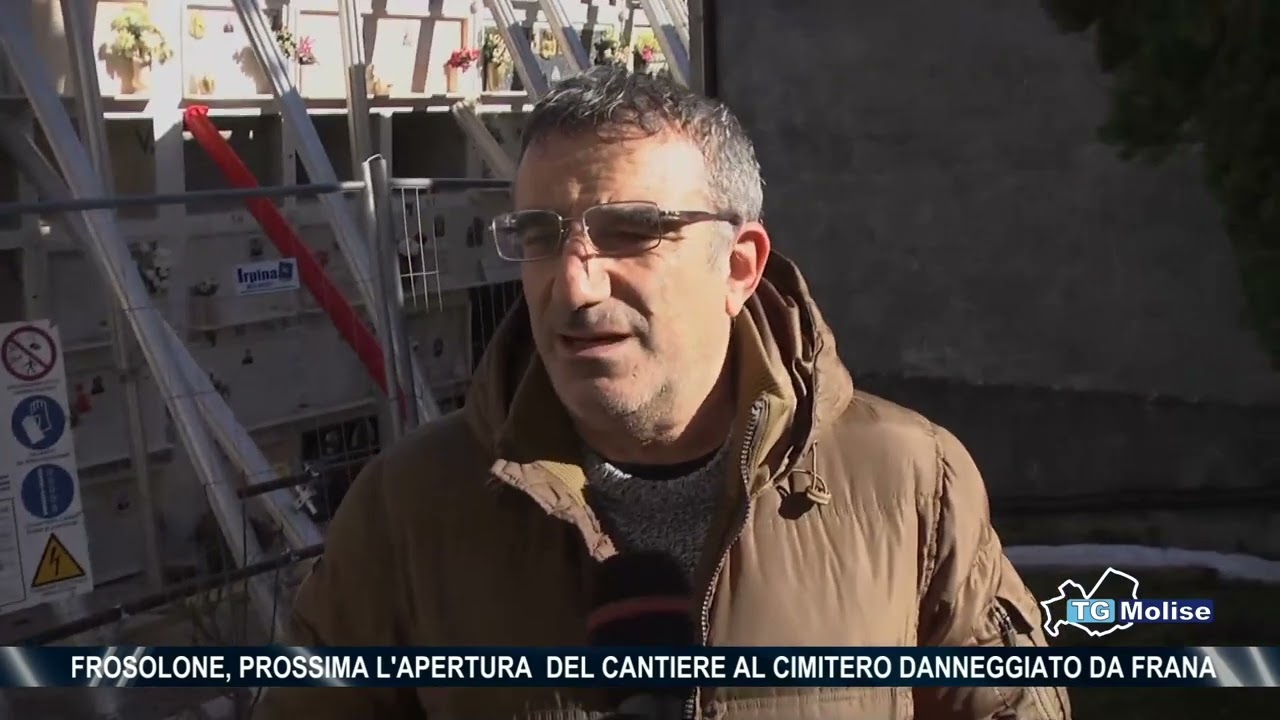 Frosolone, prossima l'apertura  del cantiere al cimitero danneggiato da frana