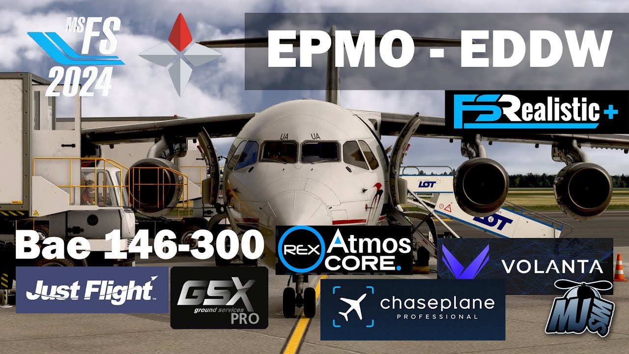 Lecimy w symulatorze MFS2024 z W-wa Modlin do Bremen | Bae 146-300 JustFlight #mfs2024