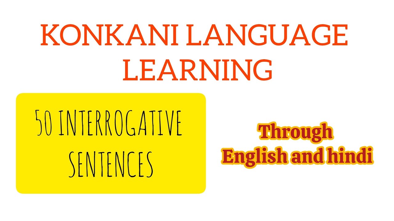 50 interrogative sentences through English and hindi#konkanilearning 