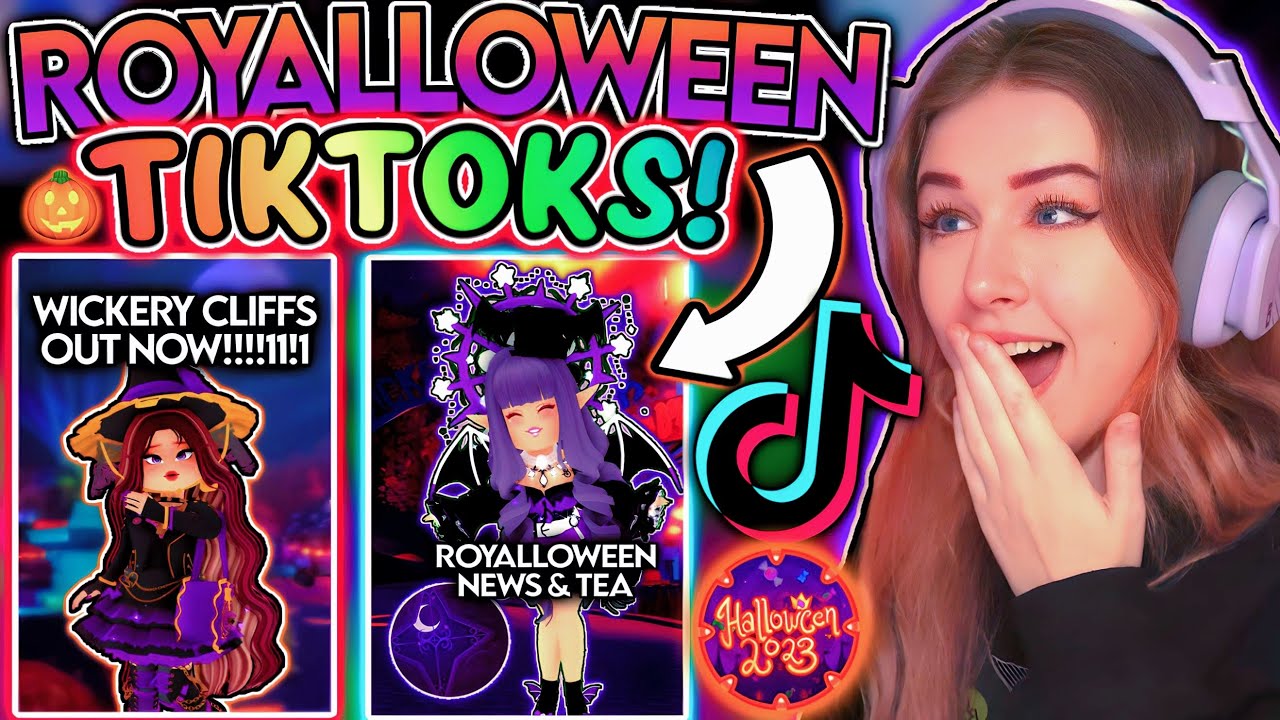 REACTING TO SPOOKY ROYALLOWEEN TIKTOKS! WICKERY CLIFFS UPDATE NEWS & CUTE OUTFITS ROBLOX Royale High