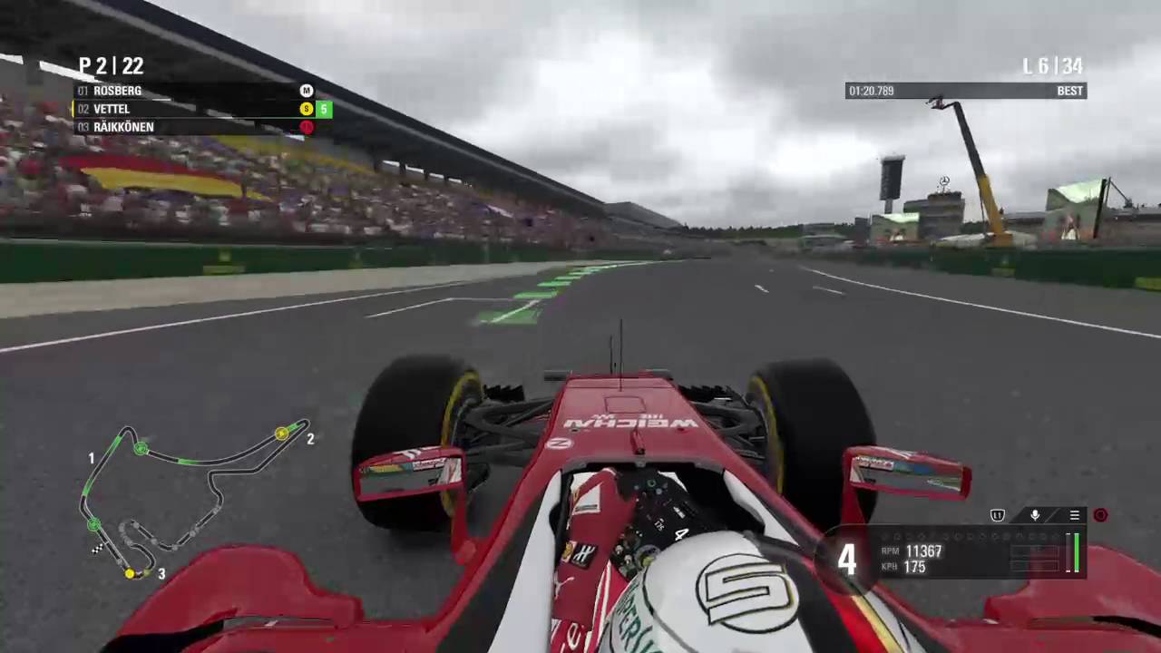 F1 2016 ps4 gameplay germany sebastian vettel