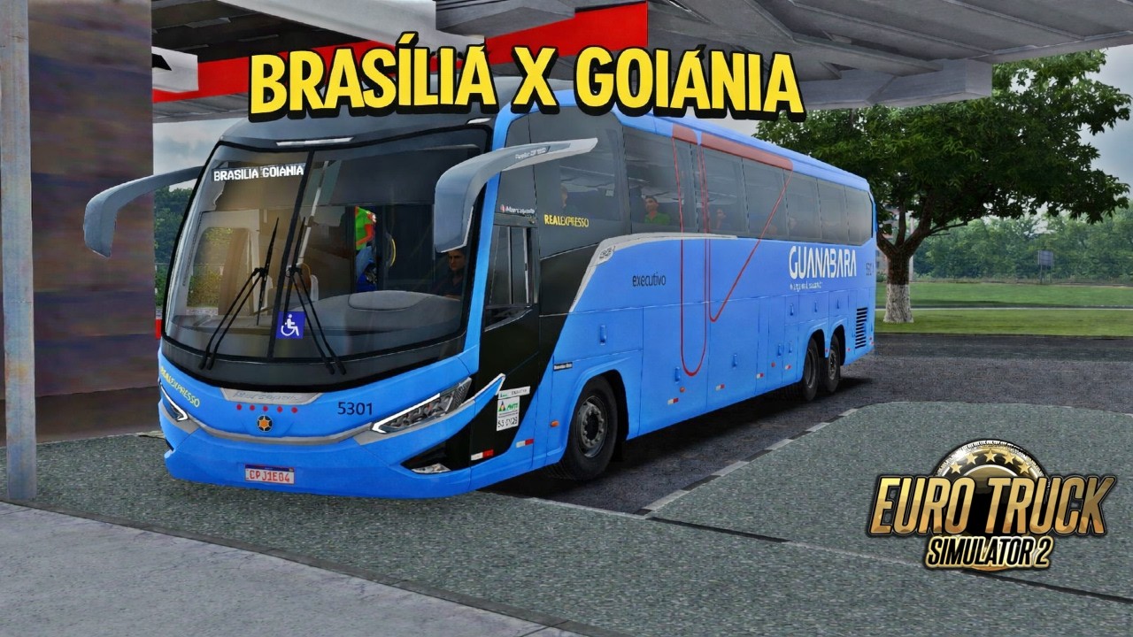 Fiz a Viagem BRASÍLIA x GOIÂNIA de Ônibus no ETS2 😱 | Guanabara G8 no Mapa EAA |ETS2 MODS