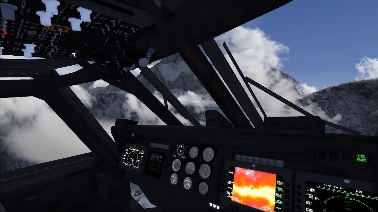 [FlightGear] Mountain tour around Zermatt with UH-60 Black Hawk