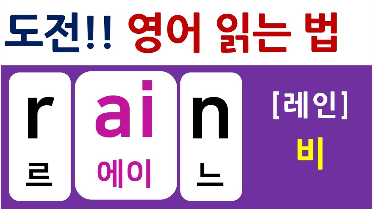 영어 읽는 법 / 영어 읽지 못하는 한을 풀어 드립니다!!