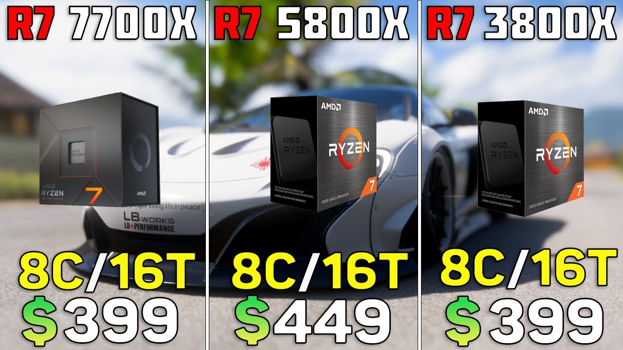 Ryzen 7 7700x vs 5800x vs 3800x - 10 Games Test