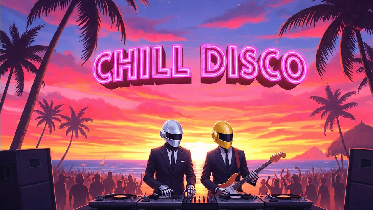 💿 DAFT PUNK INSPIRED – Chill Disco Sunset Party at Neon Beach