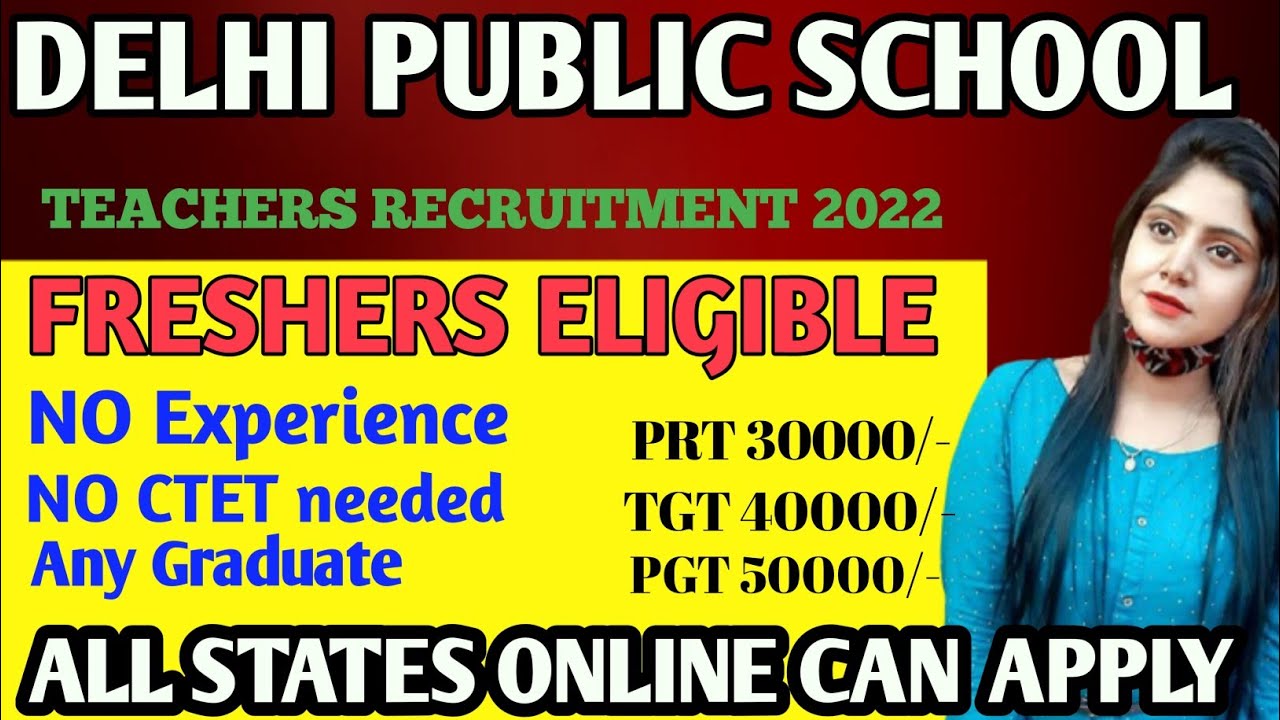 DELHI PUBLIC SCHOOL l freshers eligible l @MCD teachers team