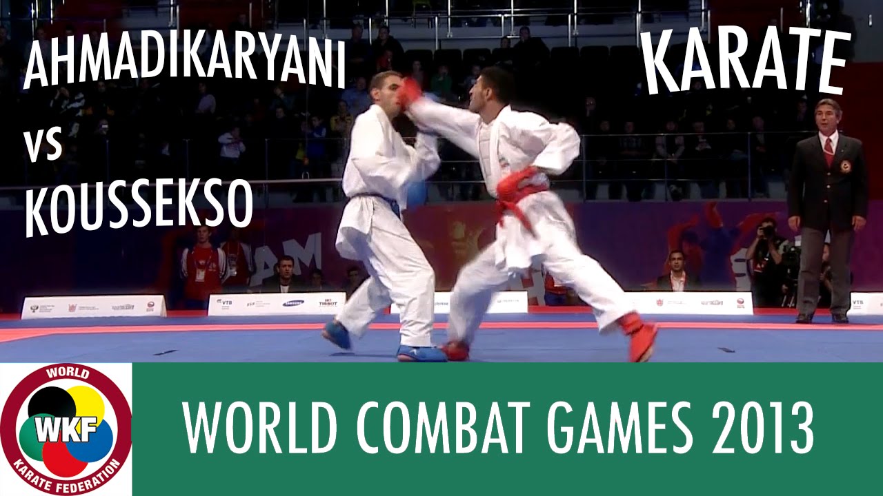 Karate Men's Kumite -67kg. AHMADIKARYANI vs KOUSSEKSO. World Combat Games 2013