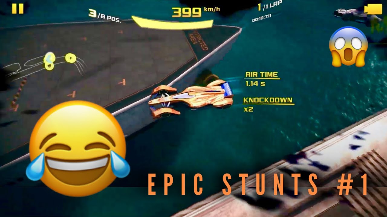 ASPHALT 8 EPIC STUNTS #1 (asphalt 8 funny moments)