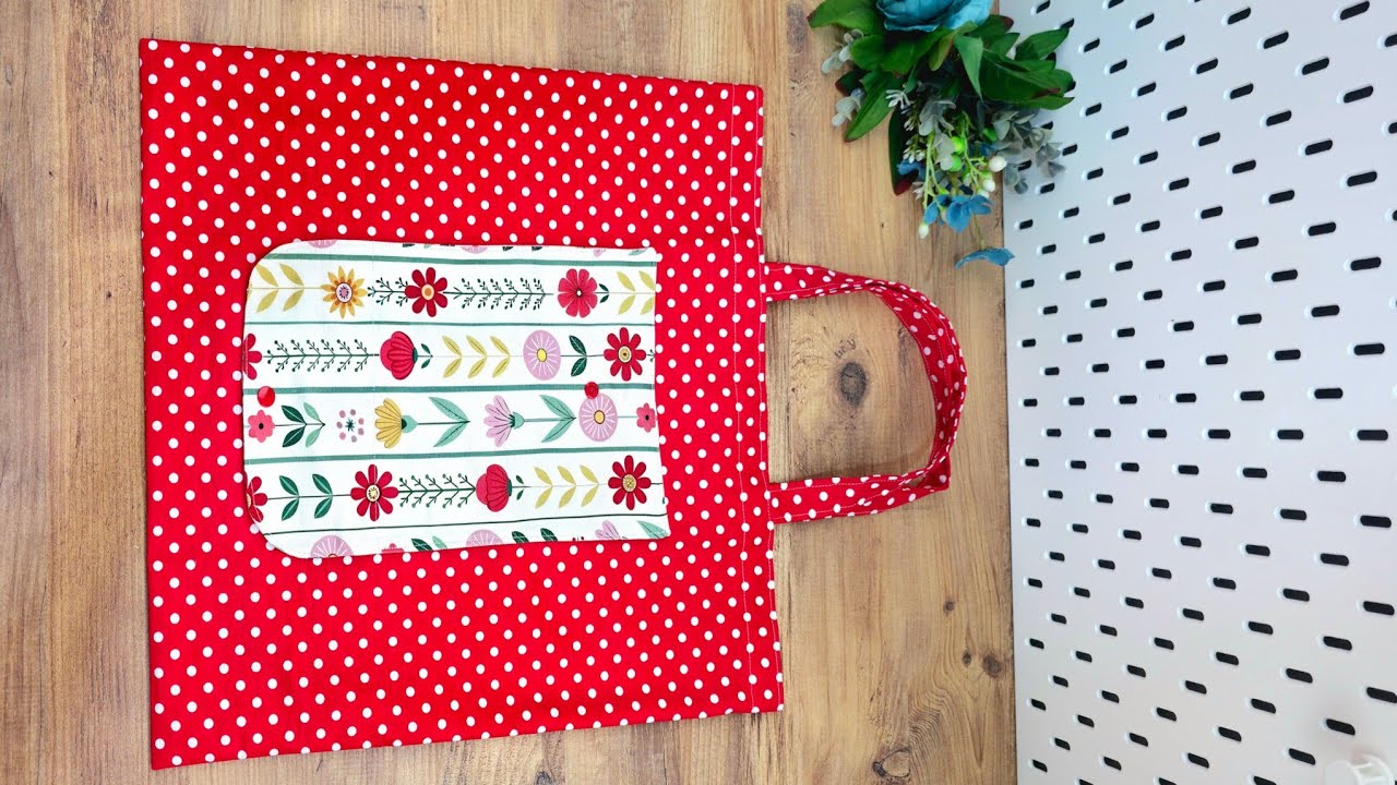 Foldable & Reusable Shopping Bag That Turns Into a Wallet – Video Tutorial