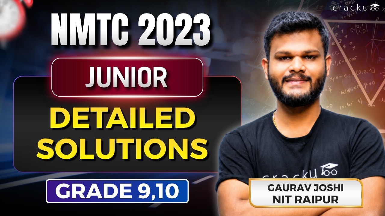 NMTC 2026 : Solve These NMTC 2023 Junior Questions to Ace Your JEE Foundation✅| NMTC Junior Level