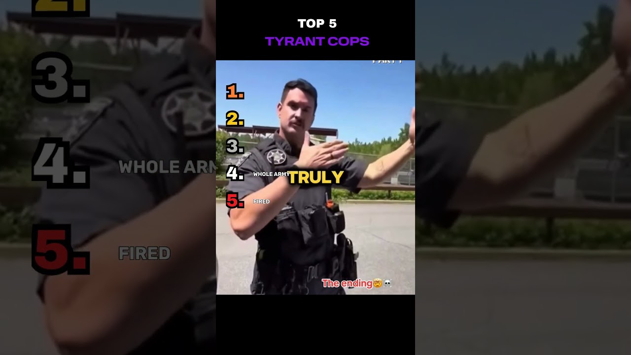 Top 5 Tyrant Cop 👮 #cop #angry #tyrant #copsoftiktok #crazy