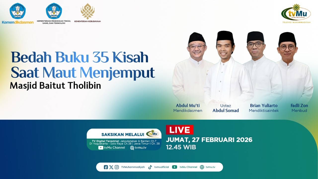 [LIVE] Bedah Buku 35 Kisah Saat Maut Menjemput | Ust. Abdul Somad