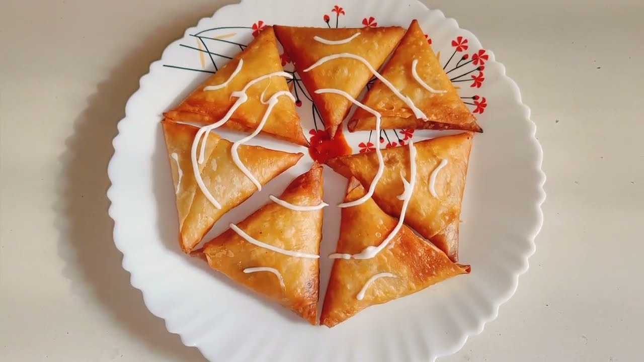 Ramzan Special cheese chicken samosa recipe by zaika with kitchen 