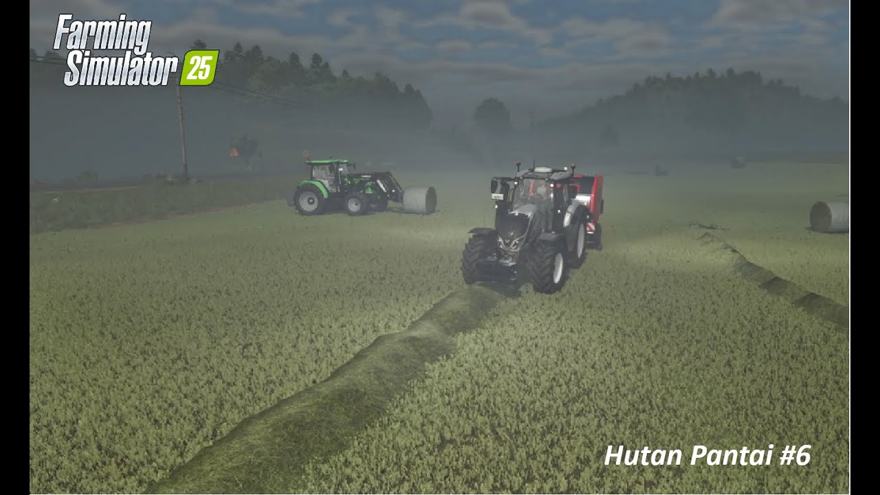🐑 30 Sheep, First Cut 🌱 Grass Bales & New Deutz Front Loader 🚜I LS25 I Hutan Pantai #6