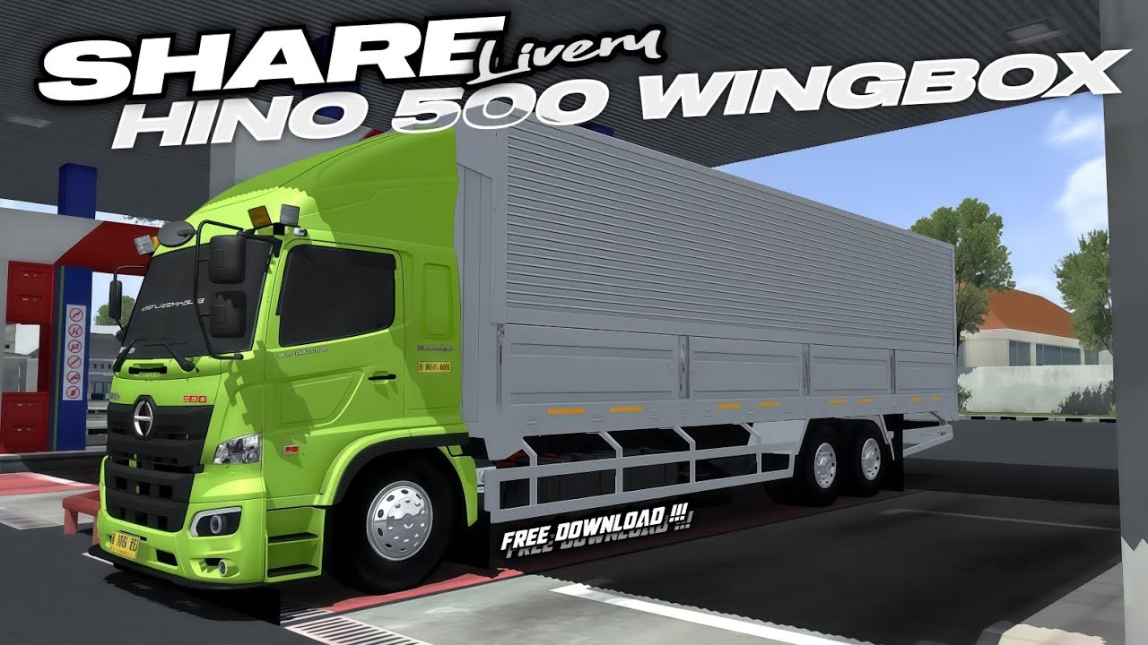 Share livery&PPL || mod bussid truck hino 500 wingbox simple concept