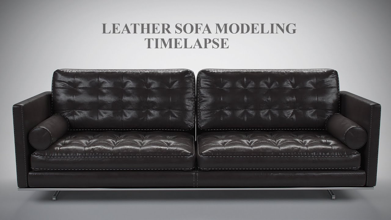 3Dmax Sofa Modeling Tutorial - With Leather Texture - Modern Style