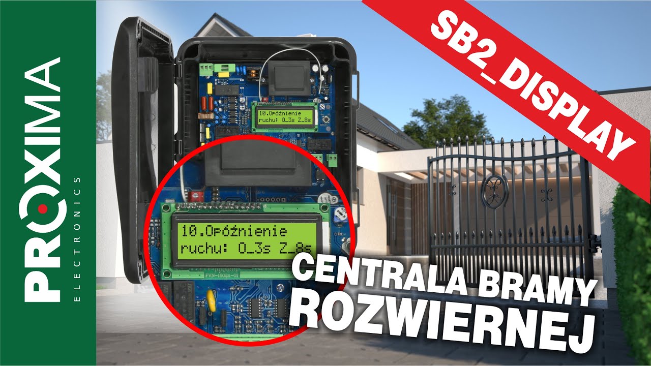 NOWOŚĆ! Centrala do bramy rozwiernej - Proxima_SB2_Display