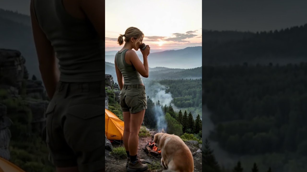 🎒 Mornings That Feed the Soul 🌄☕🔥#outdoorcooking  #naturesounds  #campinglife  #minimalcamping