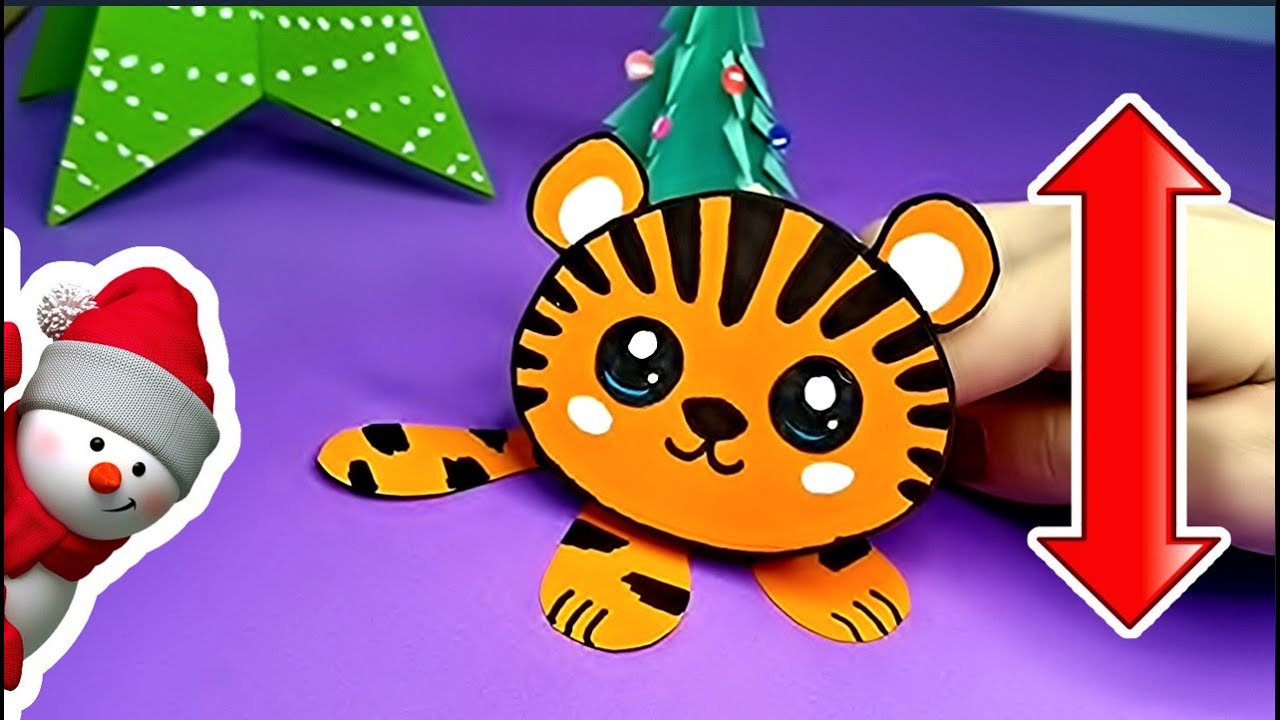 Поделки из бумаги своими руками Тигр | Amazing Paper TIGER | How to Make a Paper TIGER