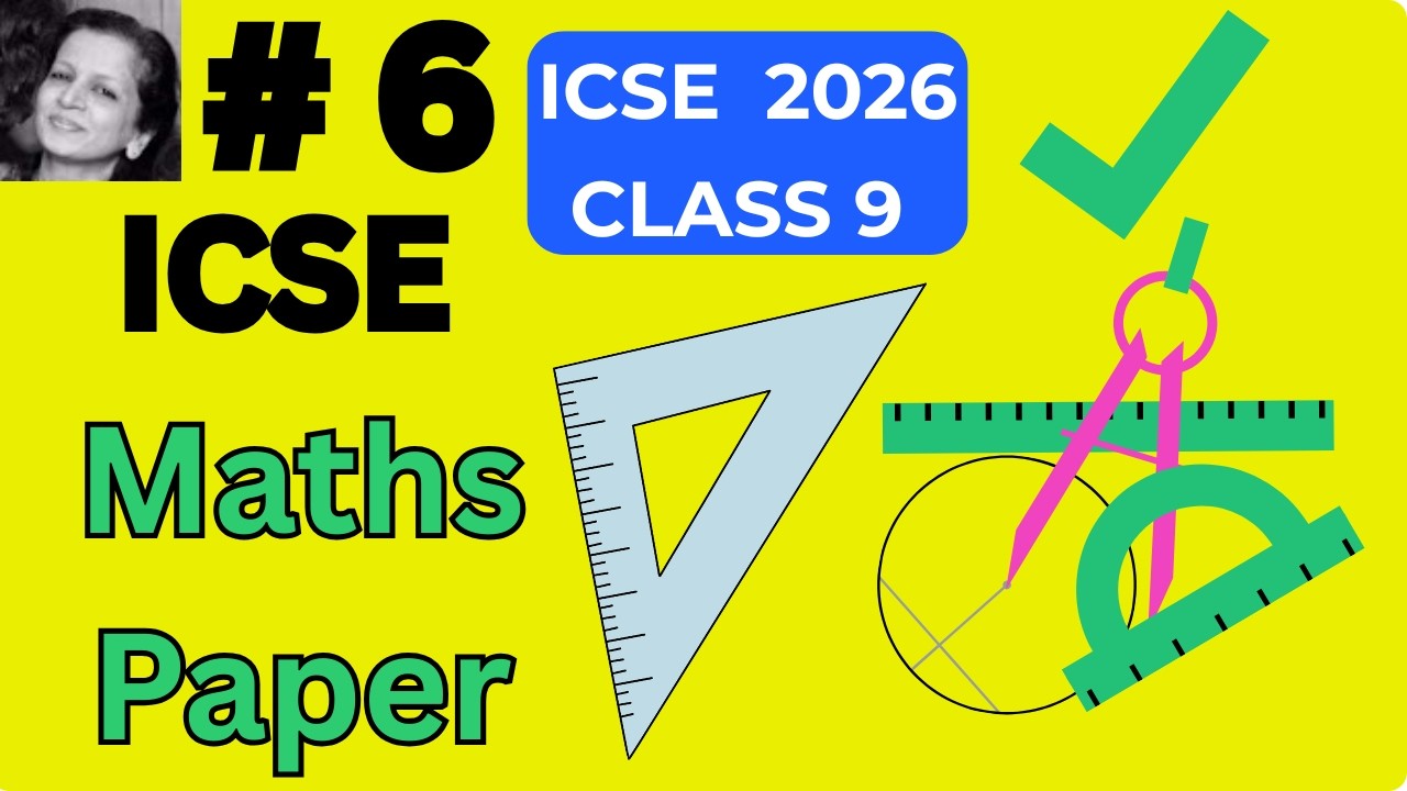 #6  ICSE Maths Class 9 Exam Master Work Sheet FULL - Solved & Discussed