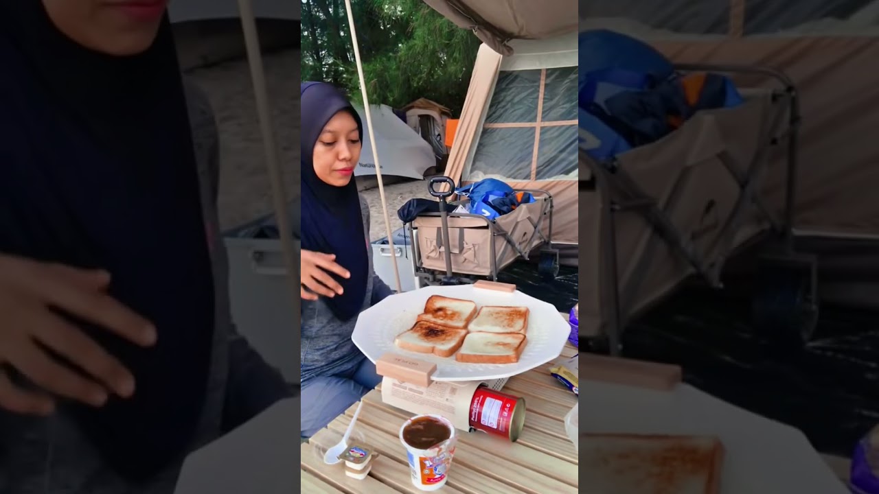Camping di tepi pantai be like #campinglife #campsitemalaysia #campinginmalaysia