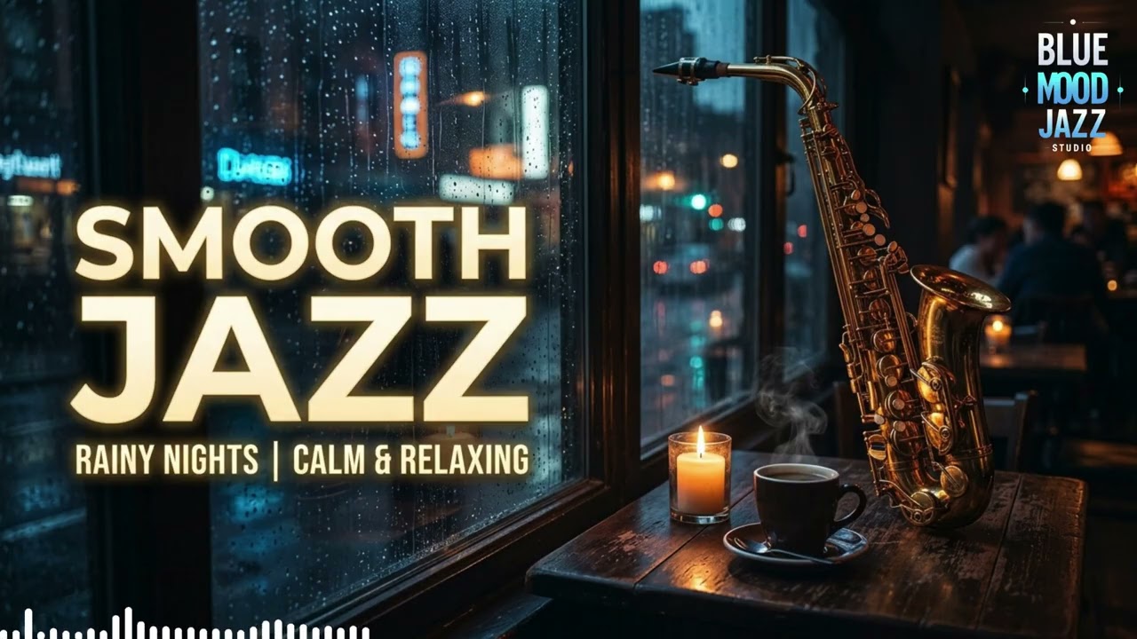Smooth Jazz Instrumental – Rainy Night Saxophone Jazz for Sleep & Deep Relaxation
