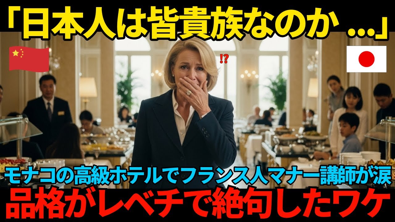 【海外の反応】「日本人は全員貴族なのか…」モナコの高級ホテルでフランス人講師が絶句！中国人の後に見た日本人の『ある行動』に世界が震えた