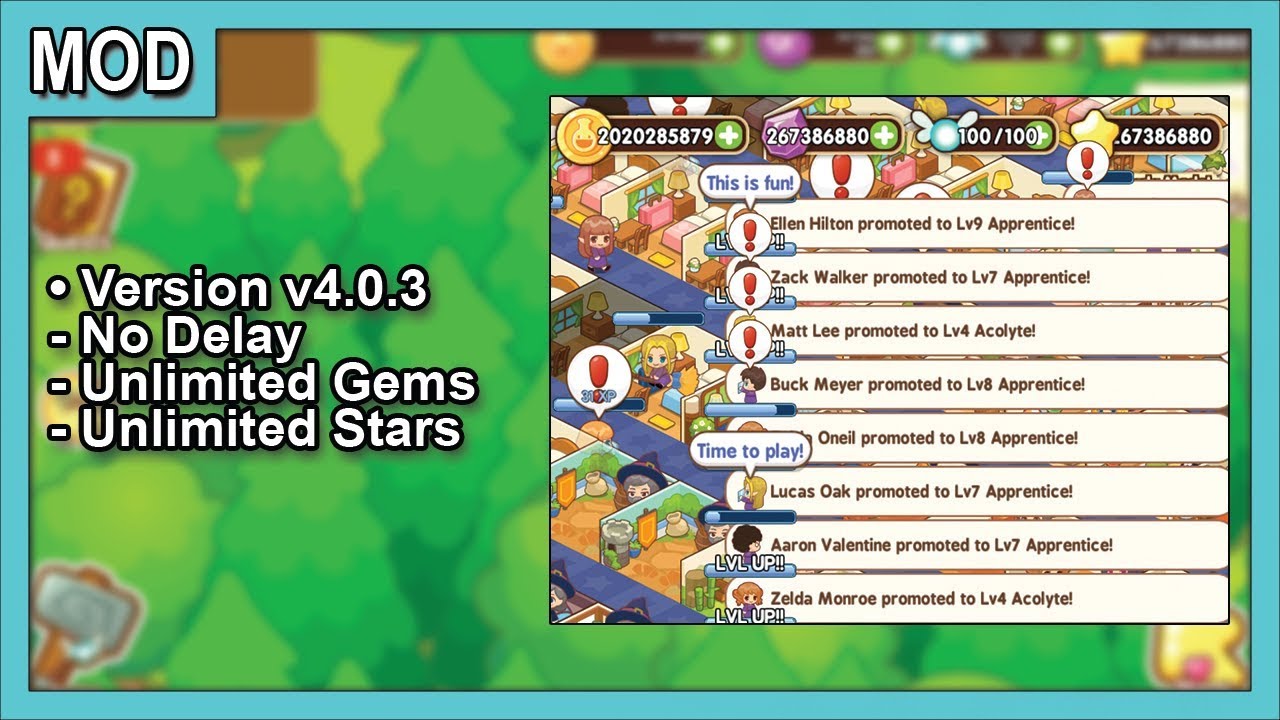 Update MOD 4.0.3 - Magic School Story