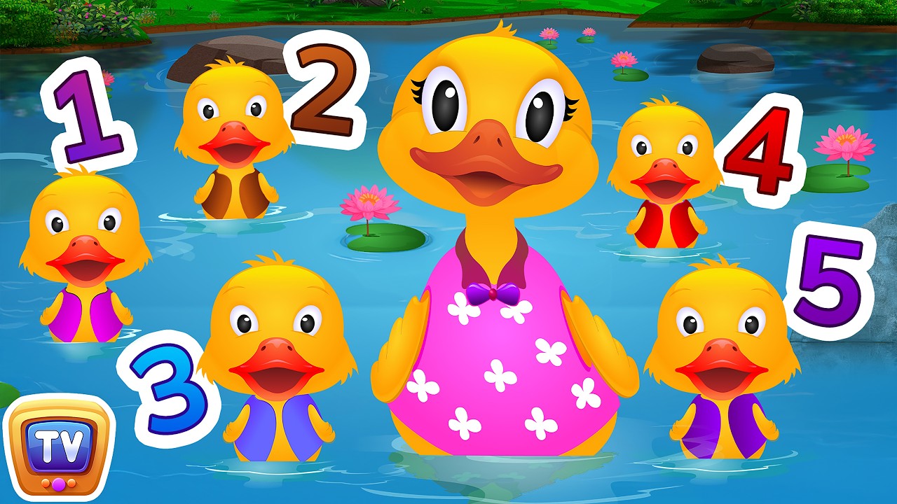 Five Little Ducks | Learn Numbers with ChuChu TV Nursery Rhymes for Infants and Toddlers