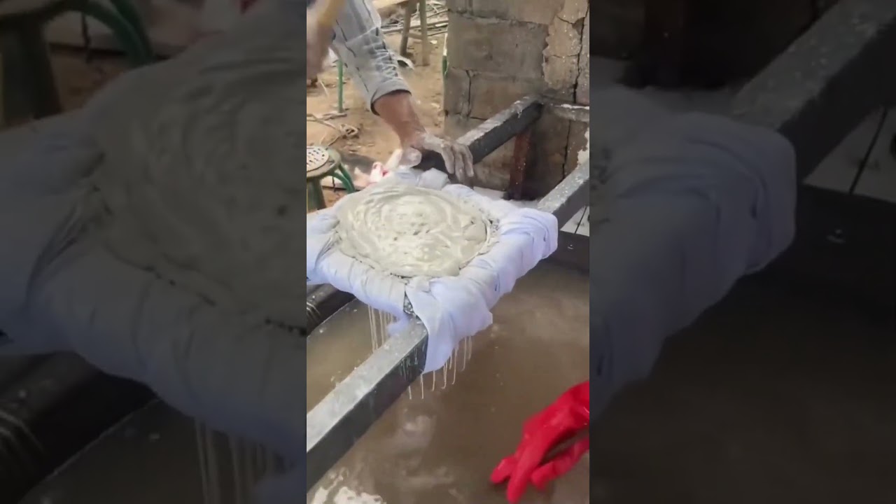 Traditional Noodle Making: From Dough to Deliciousness#NoodleMaking #TraditionalFood