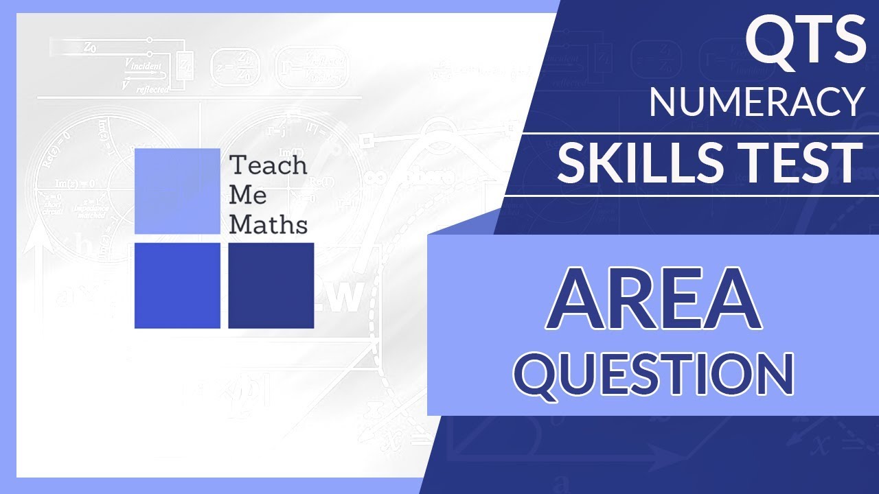 QTS numeracy skills test - area question