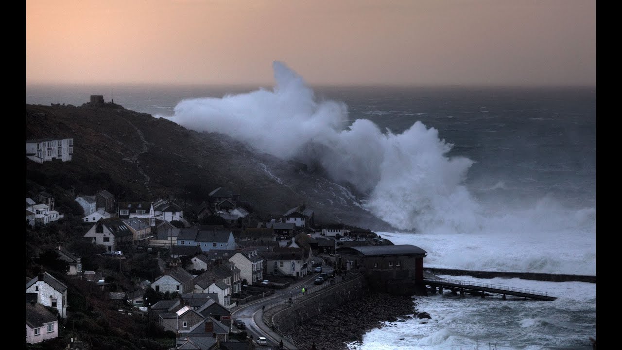 Cornwall Huge Winter Storm - Porthcurno, Sennen, Land's End