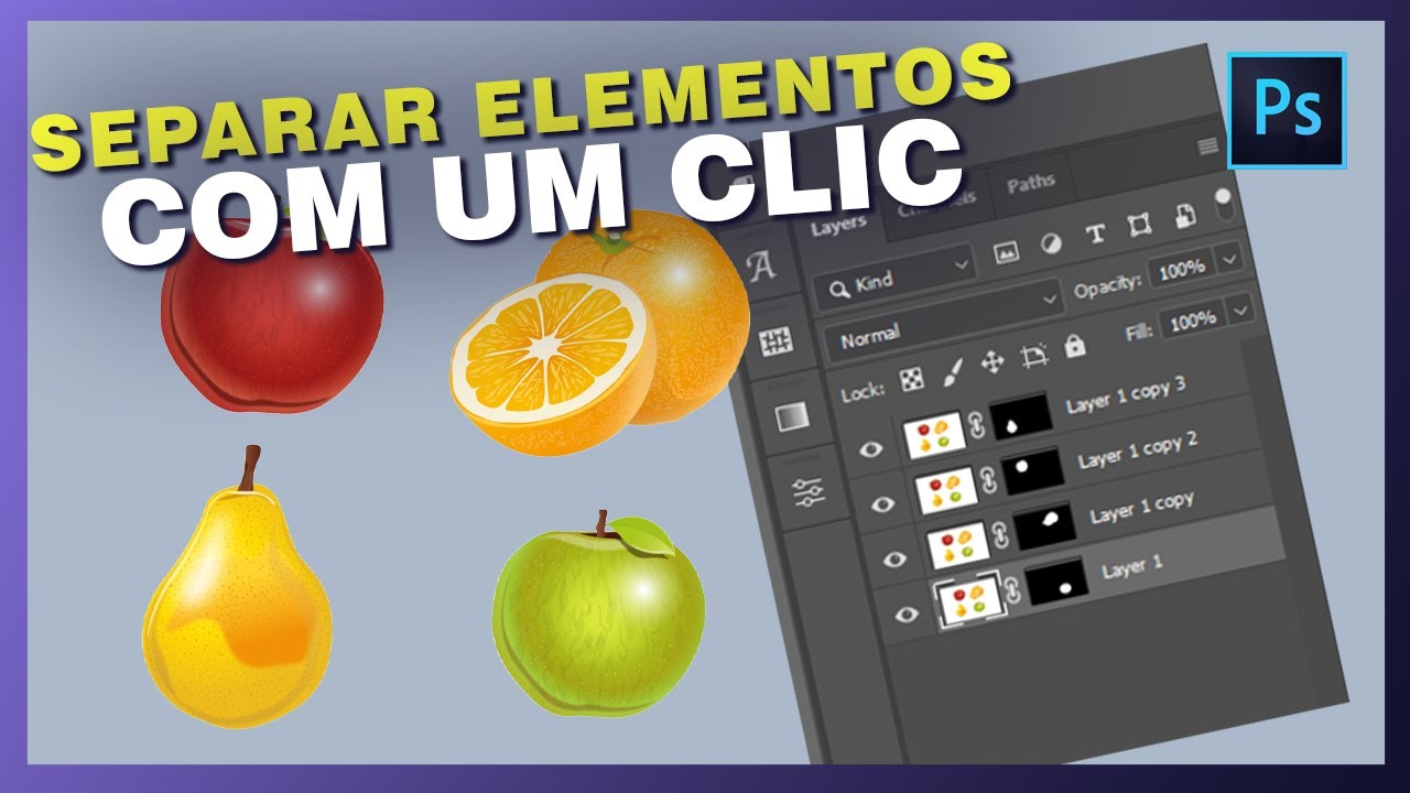 Separar por camadas com UM CLIC! #photoshop