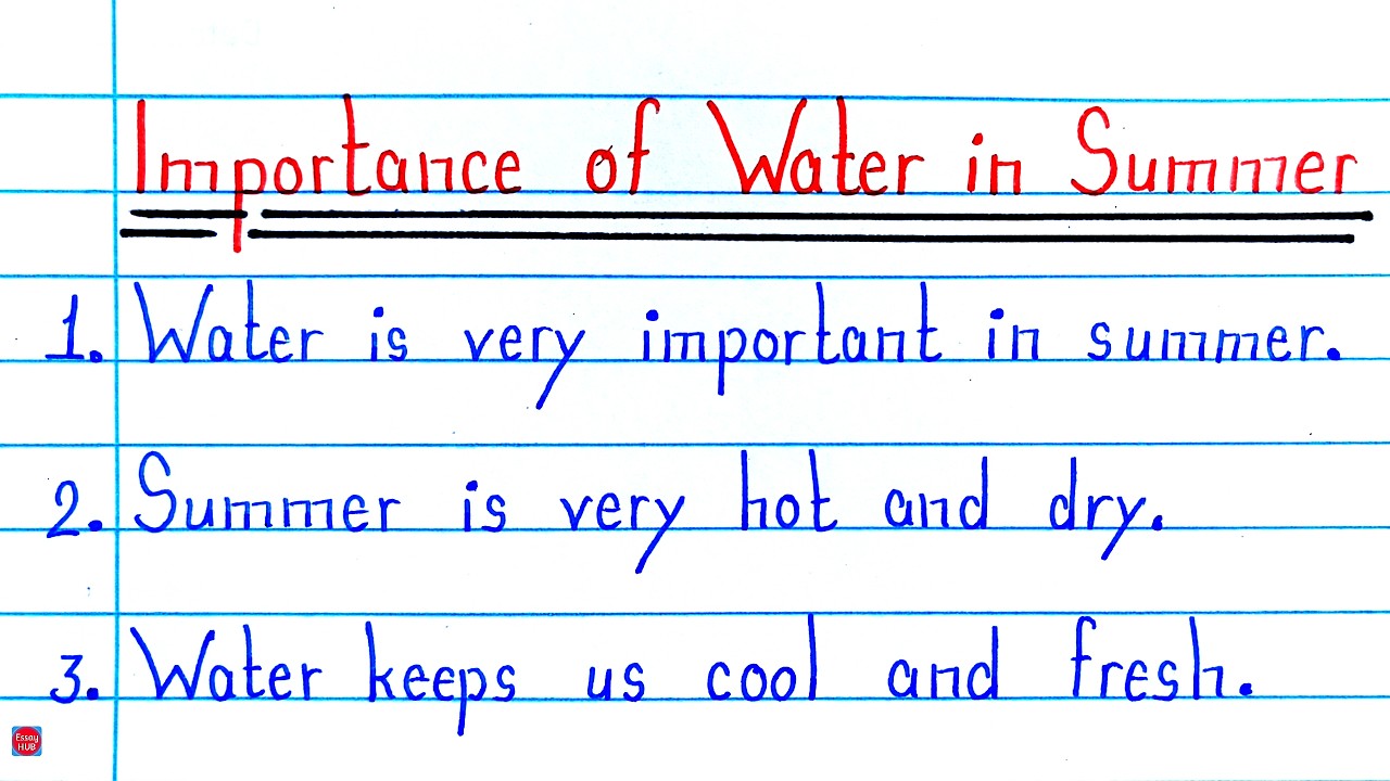 10 Lines on Importance of Water in Summer | 10 Lines Essay in English | Easy & Simple