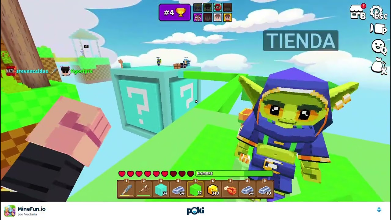 Jugando Bedwars y skywars  Minefun.io