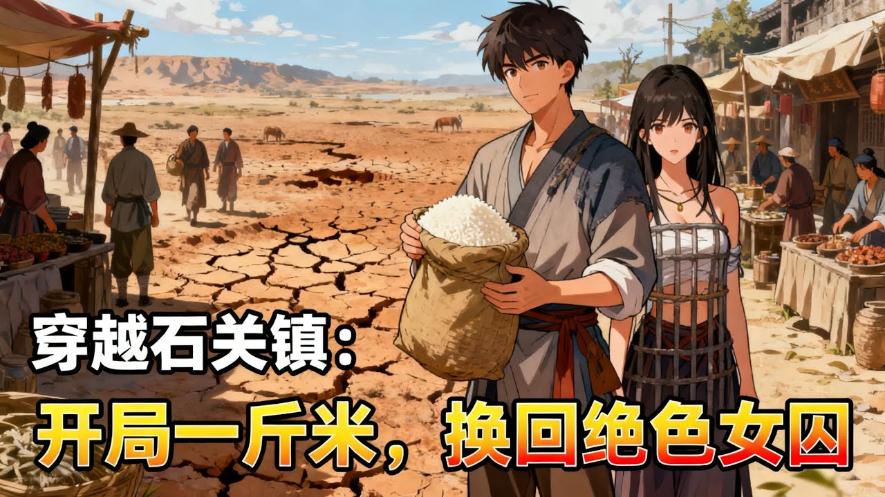 《穿越石關鎮：開局一斤米，換回絕色女囚》現代青年石毅穿越到大旱亂世，兜裏只剩一斤米，卻靠前世眼光買下被所有人嫌棄的絕色女囚，開啓逆襲之路。#漫畫解說#玄幻#爽文#小說推薦#有聲書