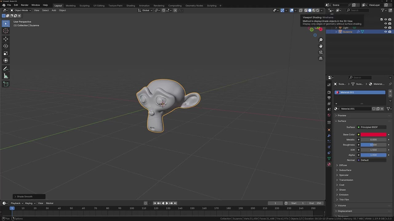 Параметры отображения области просмотра в Blender