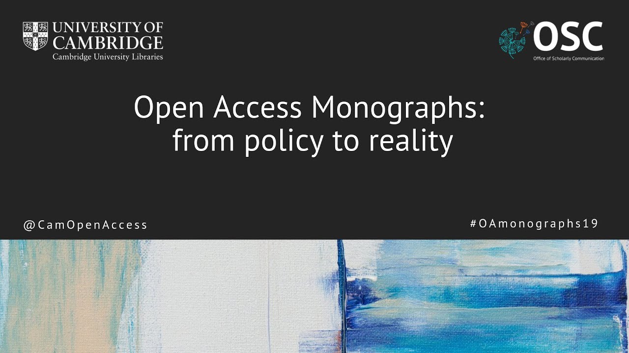 Open Access monographs: Panel discussion 